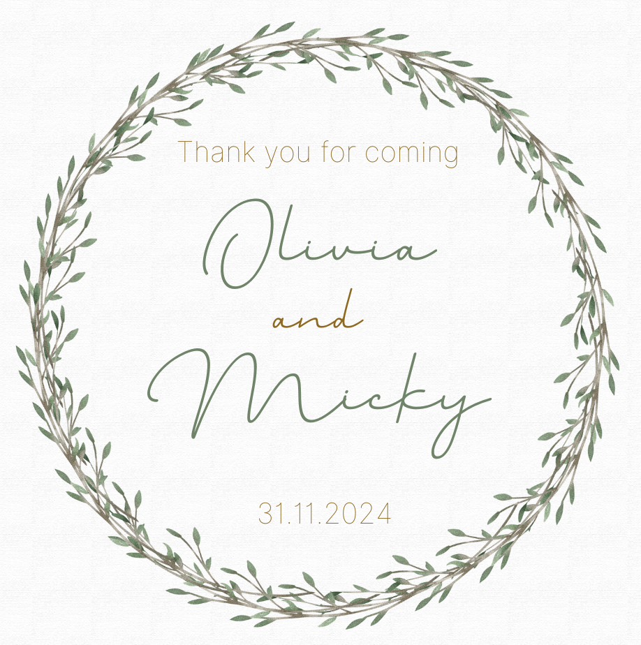 Custom Printed 3" Photo Labels for Weddings or Events