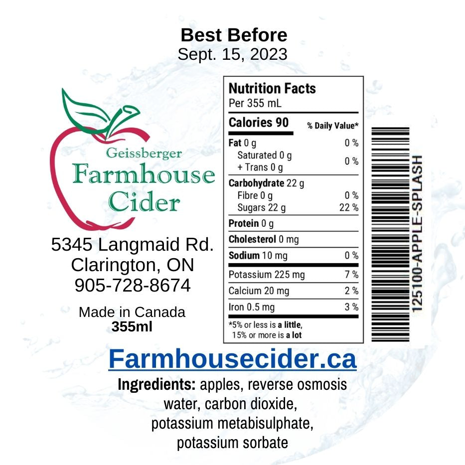 Apple Cider Splash -355ml