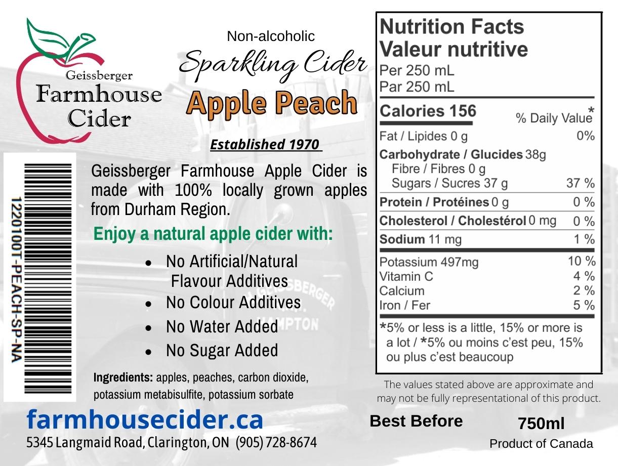 Sparkling Apple Peach Cider