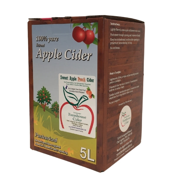 Apple Peach Cider - 3 & 5 Litres (Bag-inBox)
