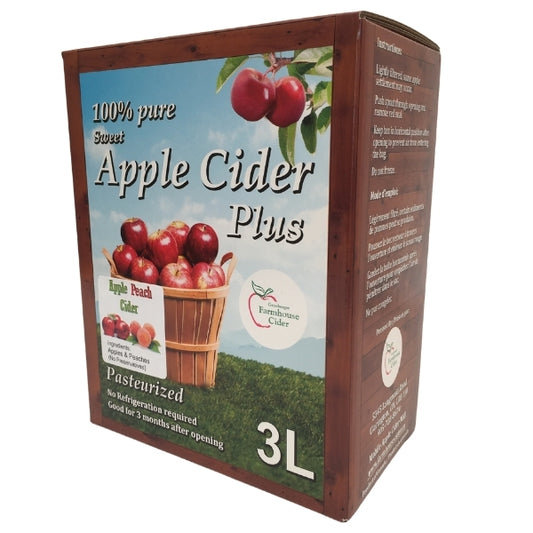 Apple Peach Cider - 3 Litres (Bag-inBox)